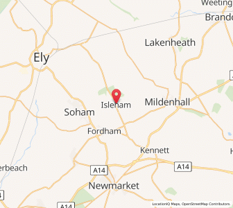 Map of Isleham, EnglandEngland