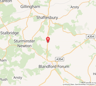 Map of Iwerne Minster, EnglandEngland