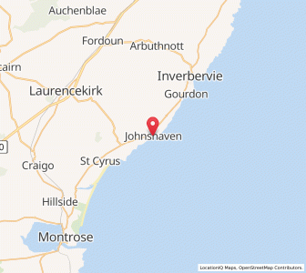 Map of Johnshaven, ScotlandScotland