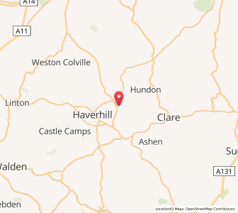 Map of Kedington, EnglandEngland
