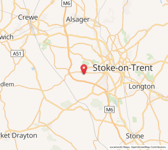 Map of Keele, EnglandEngland