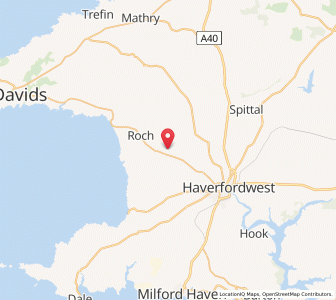 Map of Keeston, WalesWales