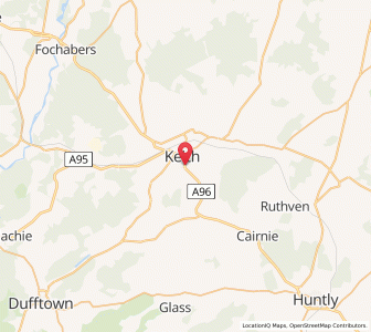 Map of Keith, ScotlandScotland