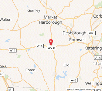 Map of Kelmarsh, EnglandEngland