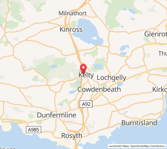 Map of Kelty, ScotlandScotland