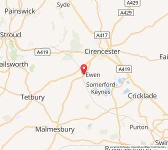 Map of Kemble, EnglandEngland