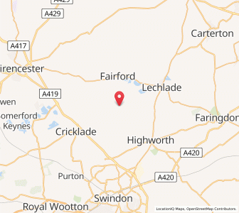 Map of Kempsford, EnglandEngland