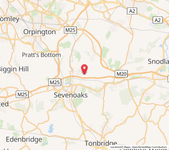 Map of Kemsing, EnglandEngland