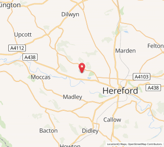 Map of Kenchester, EnglandEngland