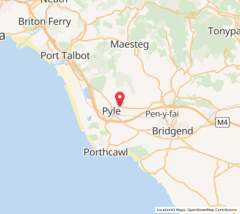 Map of Kenfig Hill, WalesWales