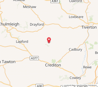 Map of Kennerleigh, EnglandEngland
