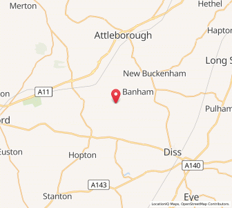 Map of Kenninghall, EnglandEngland