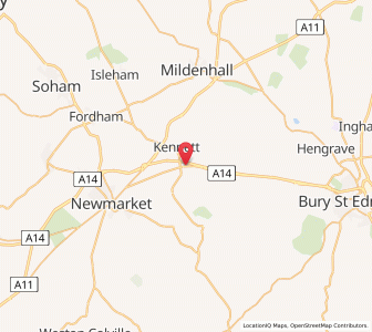 Map of Kentford, EnglandEngland
