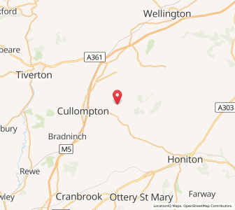 Map of Kentisbeare, EnglandEngland