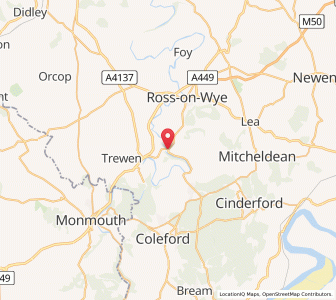 Map of Kerne Bridge, EnglandEngland