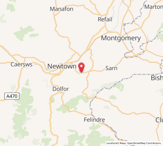 Map of Kerry, WalesWales