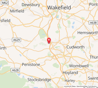 Map of Kexbrough, EnglandEngland