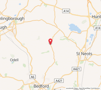 Map of Keysoe, EnglandEngland