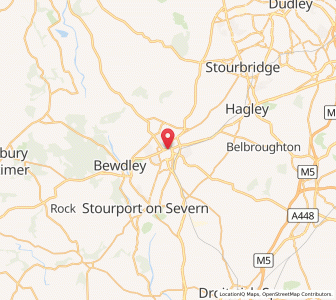 Map of Kidderminster, EnglandEngland