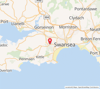 Map of Killay, WalesWales