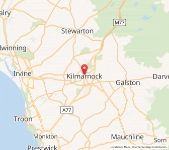 Map of Kilmarnock, ScotlandScotland
