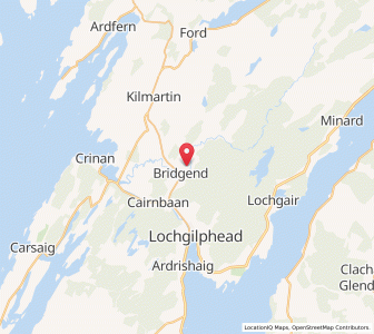 Map of Kilmichael Glassary, ScotlandScotland