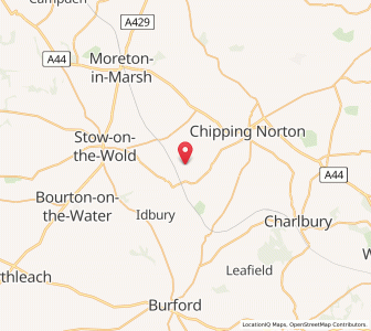 Map of Kingham, EnglandEngland