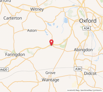 Map of Kingston Bagpuize, EnglandEngland