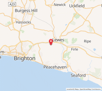 Map of Kingston near Lewes, EnglandEngland