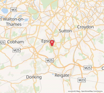 Map of Kingswood Warren, EnglandEngland