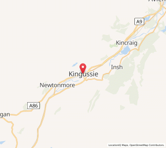 Map of Kingussie, ScotlandScotland