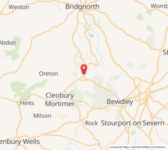 Map of Kinlet, EnglandEngland