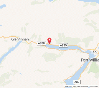 Map of Kinlocheil, ScotlandScotland