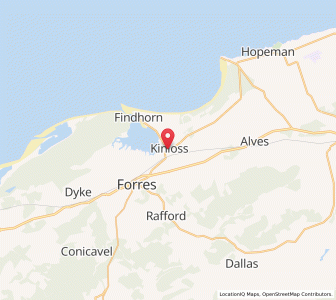 Map of Kinloss, ScotlandScotland