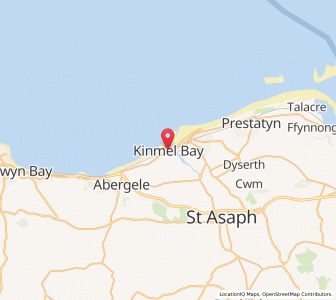 Map of Kinmel Bay, WalesWales