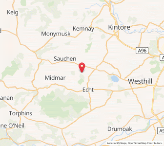 Map of Kinnernie, ScotlandScotland