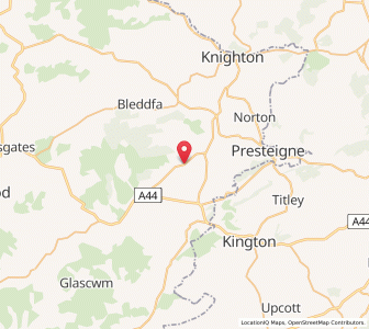 Map of Kinnerton, WalesWales