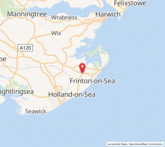 Map of Kirby Cross, EnglandEngland