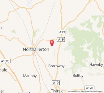 Map of Kirby Sigston, EnglandEngland