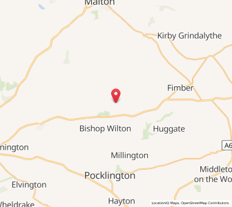 Map of Kirby Underdale, EnglandEngland