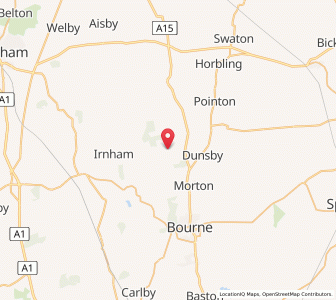 Map of Kirby Underwood, EnglandEngland