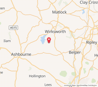 Map of Kirk Ireton, EnglandEngland