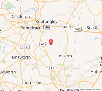 Map of Kirk Smeaton, EnglandEngland