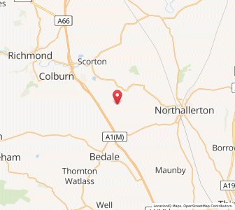 Map of Kirkby Fleetham, EnglandEngland