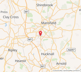 Map of Kirkby in Ashfield, EnglandEngland