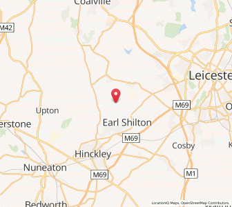 Map of Kirkby Mallory, EnglandEngland