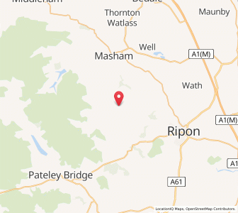 Map of Kirkby Malzeard, EnglandEngland