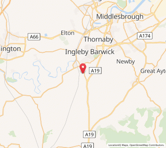Map of Kirklevington, EnglandEngland