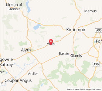 Map of Kirkton of Airlie, ScotlandScotland