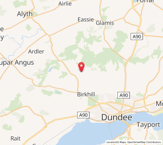Map of Kirkton of Auchterhouse, ScotlandScotland